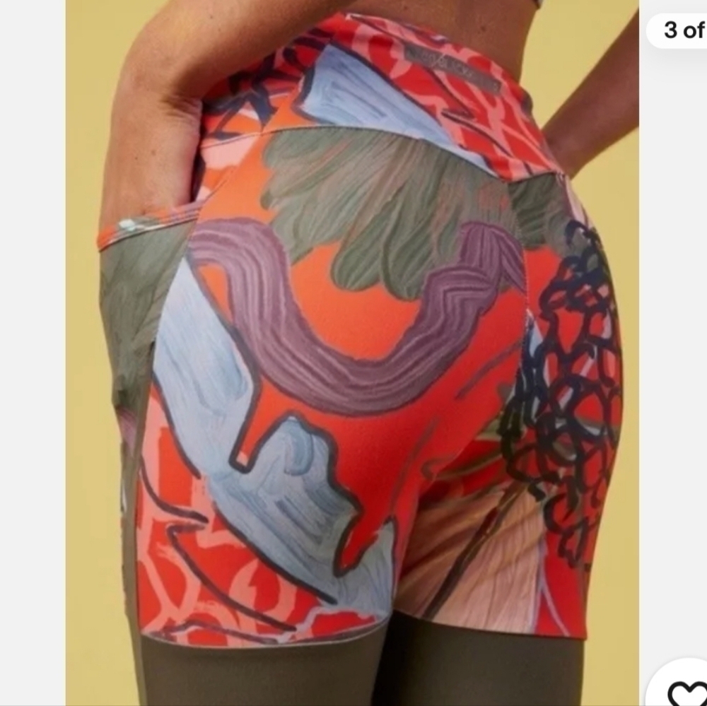 Gymshark Nikki Blakketter Limited Edition Olive Pineapple Leggings Small V Waist - Picture 3 of 12